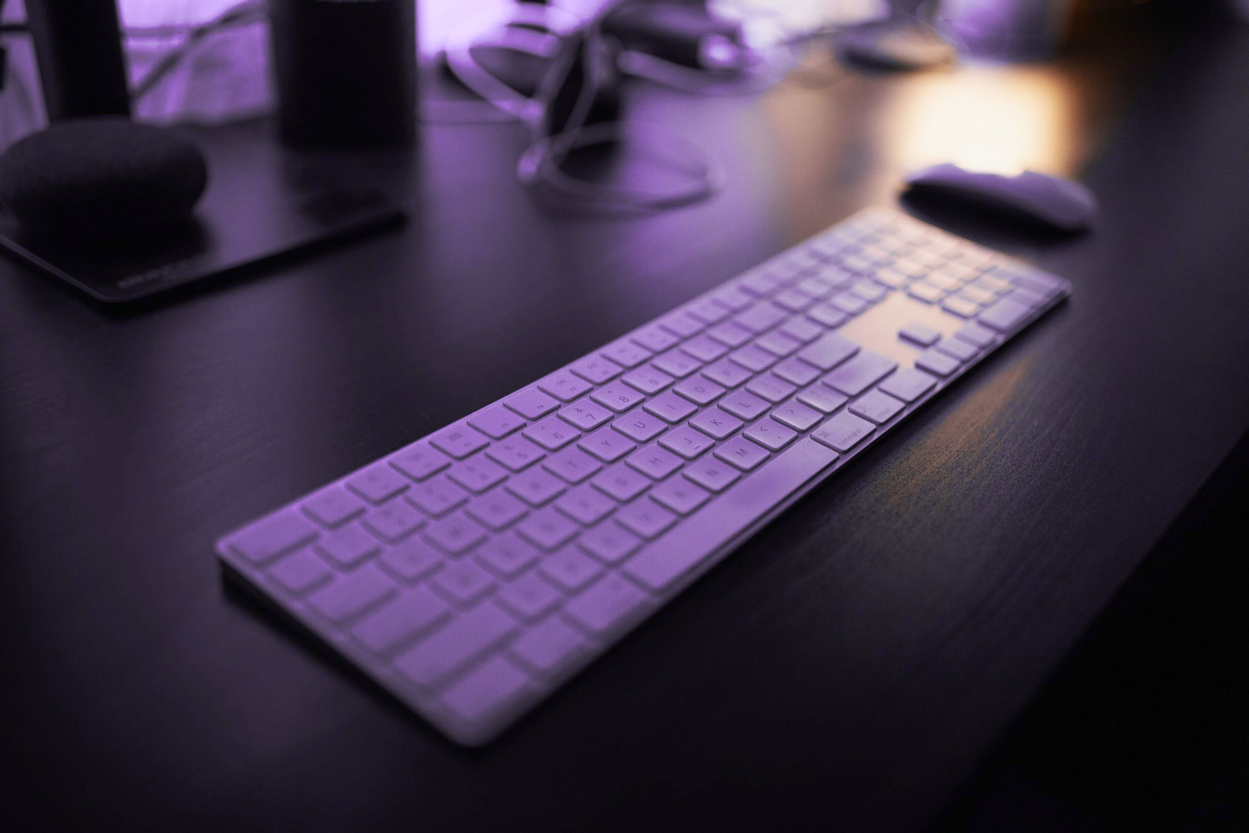 Keyboard on the workspace